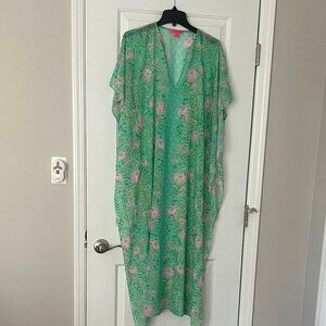 Lilly Pulitzer XXS/XS Silk Maxi Caftan